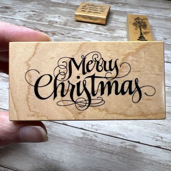 Lot of 20 Christmas PSX Design (1980-1999) Wood Mounted Rubber Stamp Vintage - Picture 13 of 16